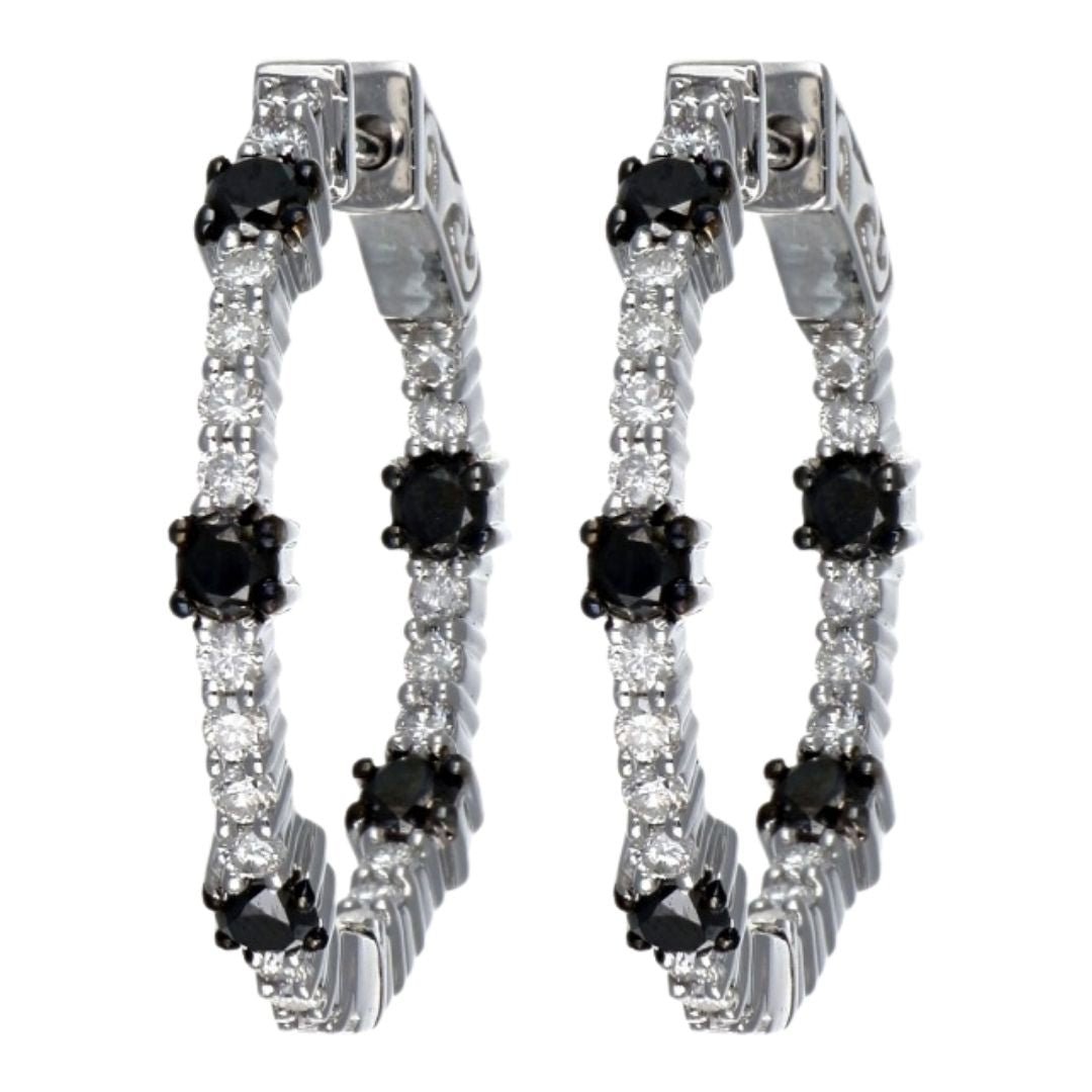 Buy Black Diamond Earrings (Black Diamond 0.91 cts. White Diamond 0.79 cts.) at Kay's Fine Jewelry
