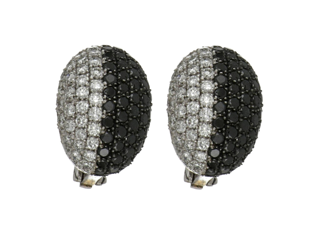 Black Diamond Earrings (Black Diamond 2.2 cts. White Diamond 2.2 cts.) Not Net