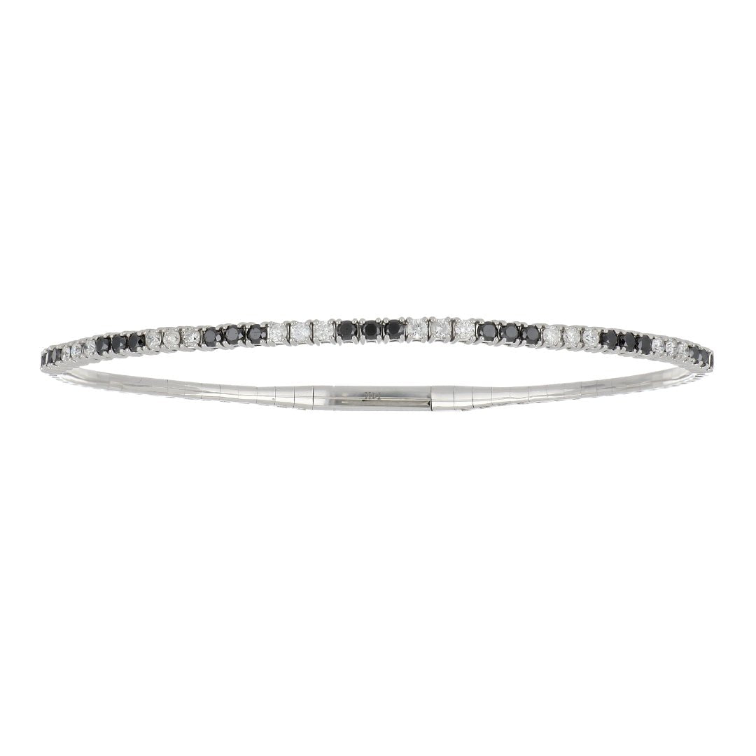 Black Diamond Flexi Bangle (Black Diamond 0.62 cts. White Diamond 0.41 cts.) Not Net