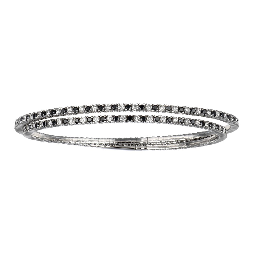 Black Diamond Flexi Bangle (Black Diamond 2.28 cts. White Diamond 2.32 cts.) Not Net