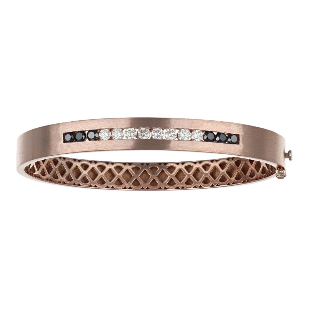 Black Diamond Men's Bangle (Black Diamond 1.25 cts. White Diamond 1.38 cts.) Not Net