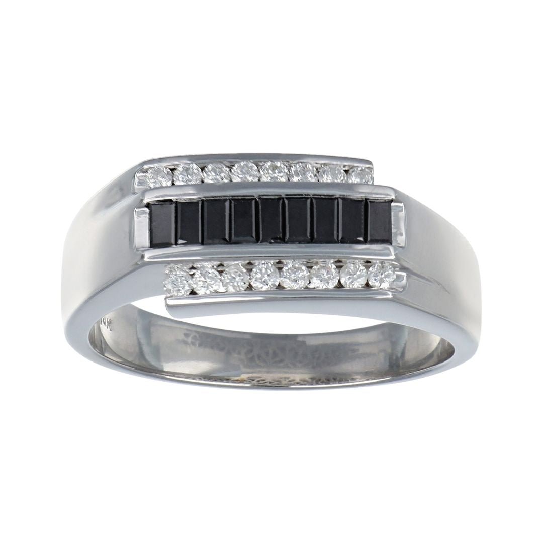 Buy Black Diamond Men's Ring (Black Diamond 0.6 cts. White Diamond 0.25 cts.) at Kay's Fine Jewelry