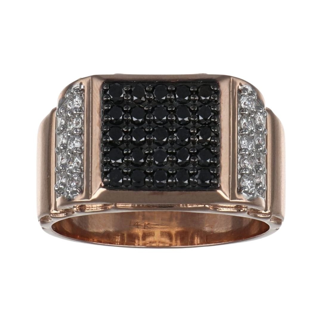 Buy Black Diamond Men's Ring (Black Diamond 0.72 cts. White Diamond 0.38 cts.) at Kay's Fine Jewelry