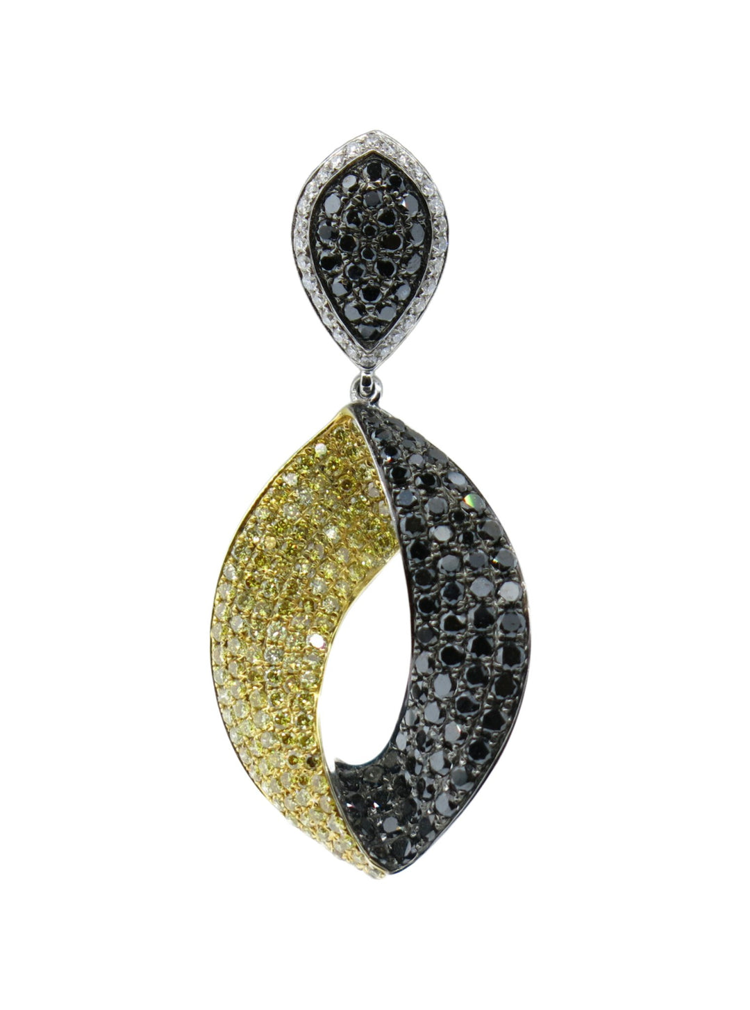 Black Diamond Pendant (Black Diamond 1.52 cts. Yellow Diamond 0.89 cts.) Not Net