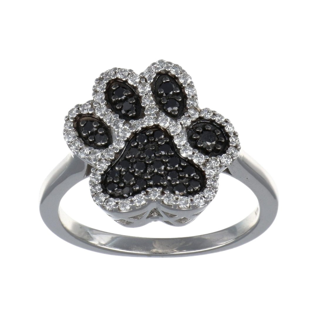 Black Diamond Ring (Black Diamond 0.28 cts. White Diamond 0.27 cts.) Not Net
