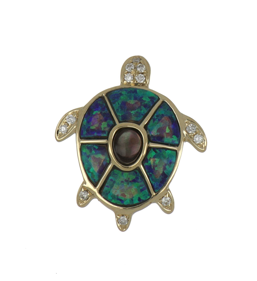 Buy Black Mother of Pearl Pendant (Black Mother of Pearl Inlay Opal White Diamond 0.06 cts.) at Kay's Fine Jewelry