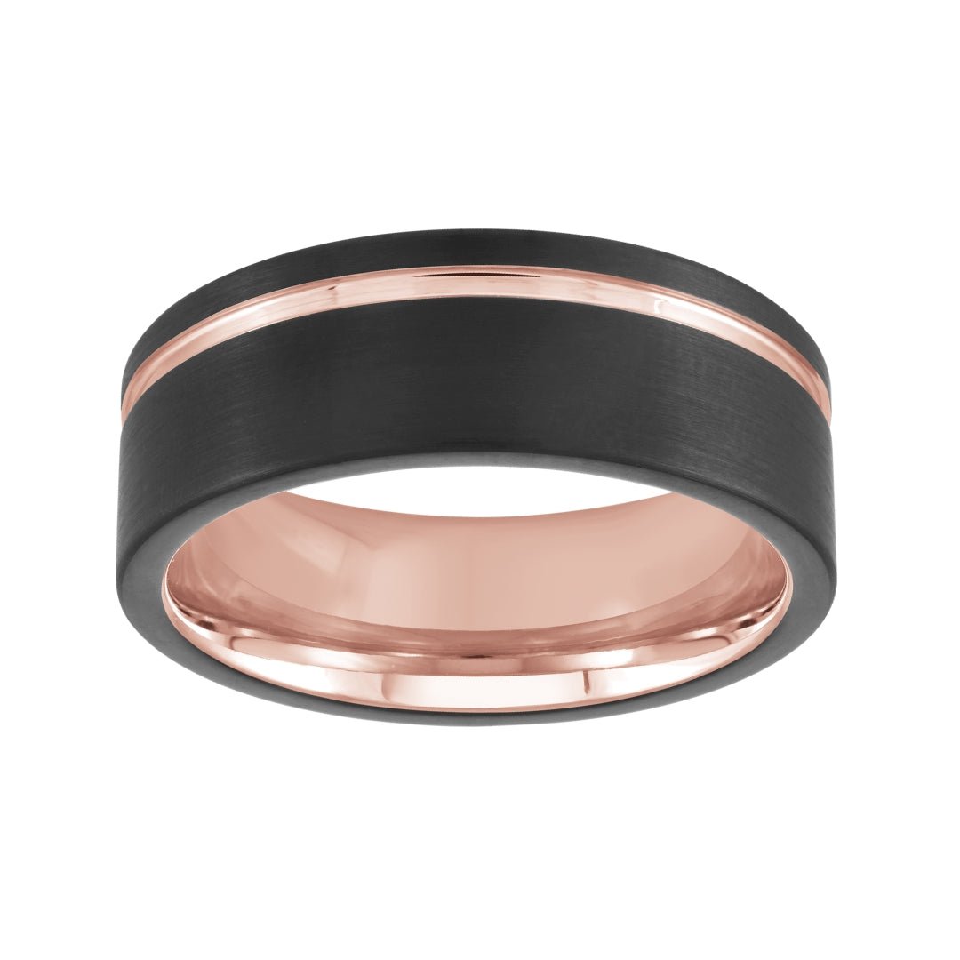 Buy Black Tungsten with Rose Accents - 8mm at Kay's Fine Jewelry
