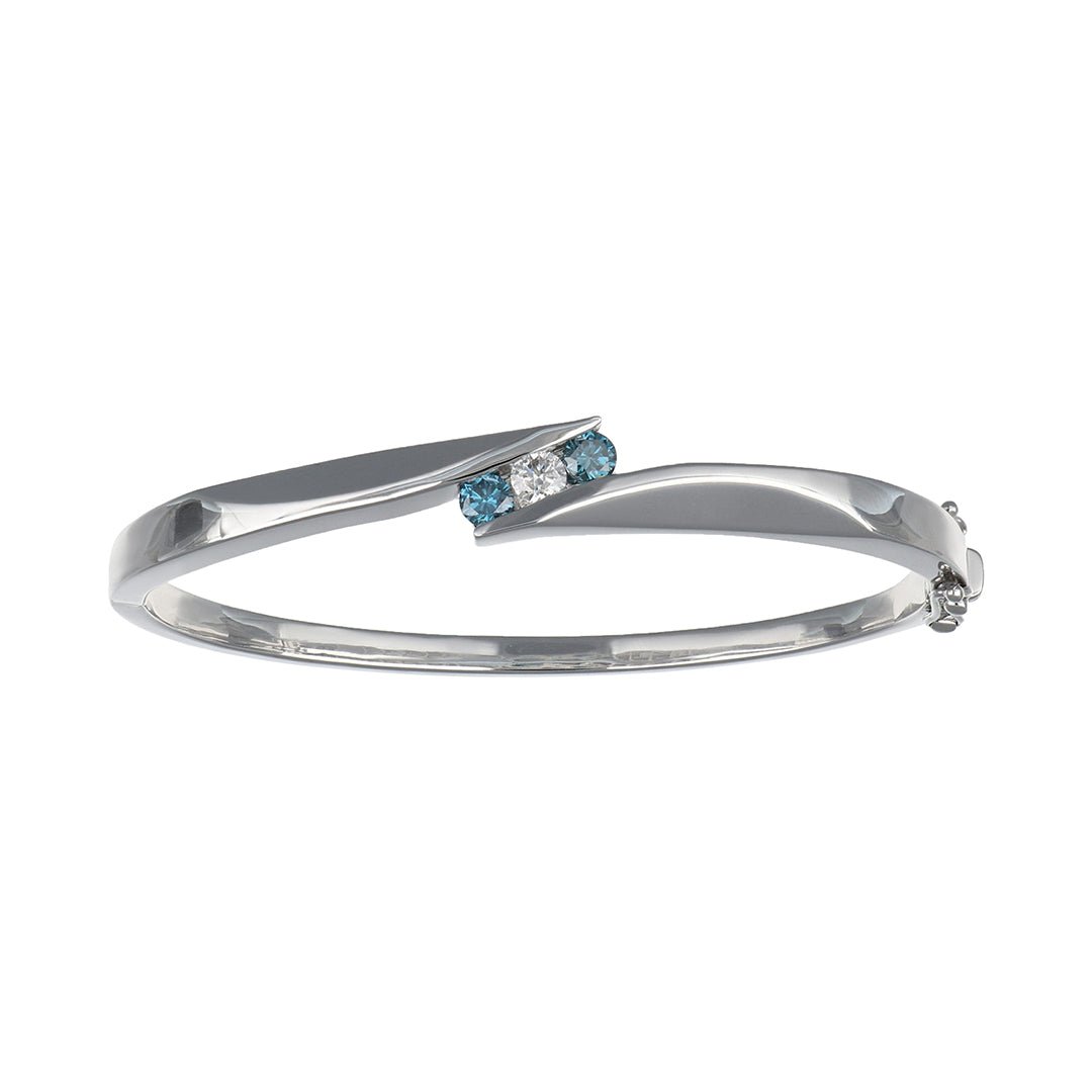 Buy Blue Diamond Bangle (Blue Diamond 0.39 cts. White Diamond 0.18 cts.) at Kay's Fine Jewelry