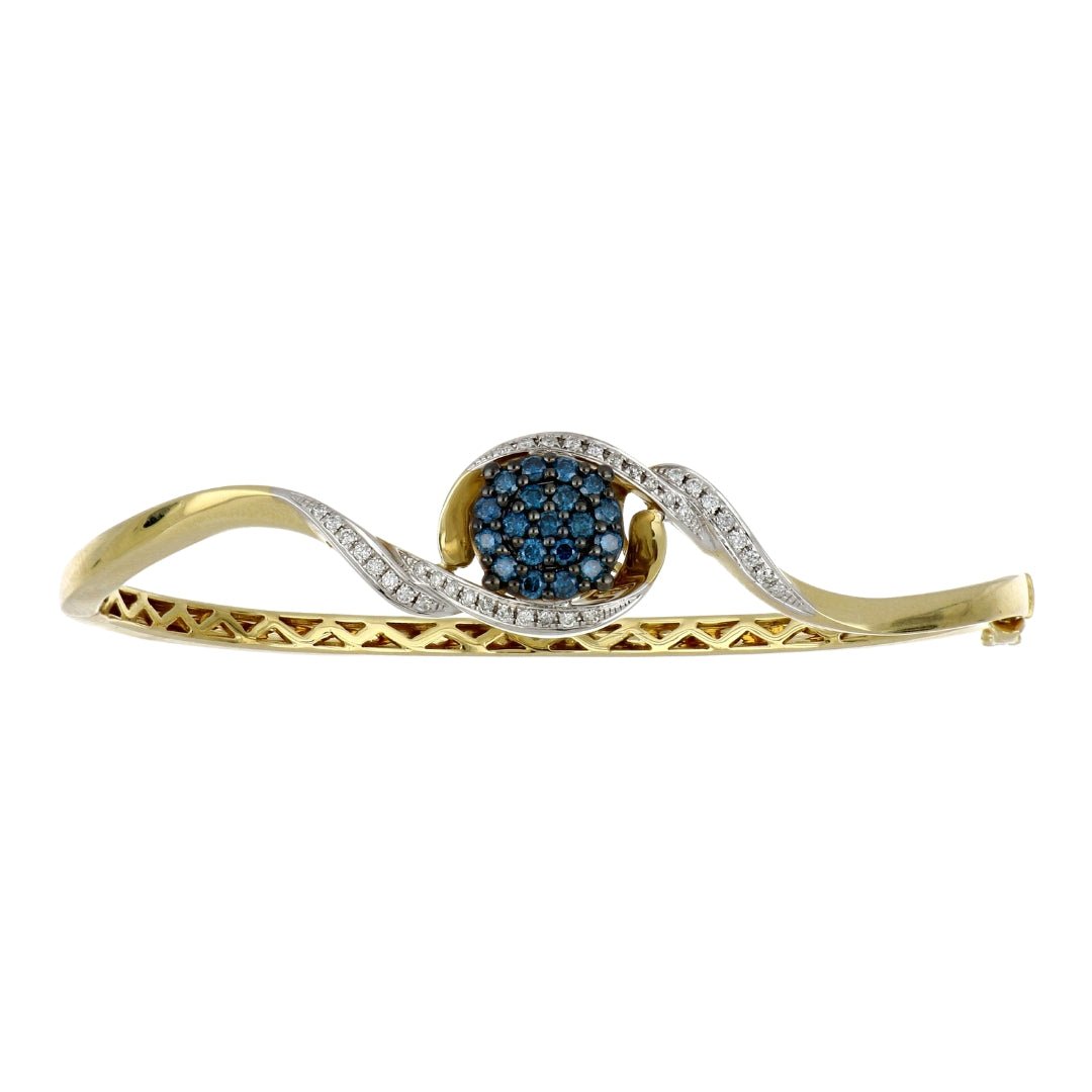 Buy Blue Diamond Bangle (Blue Diamond 0.43 cts. White Diamond 0.2 cts.) at Kay's Fine Jewelry