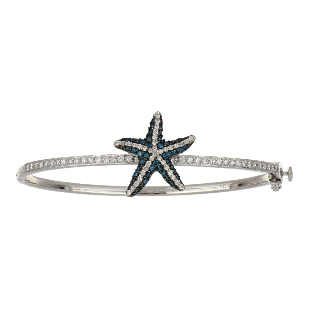 Buy Blue Diamond Bangle (Blue Diamond 0.46 cts. White Diamond 0.7 cts.) at Kay's Fine Jewelry