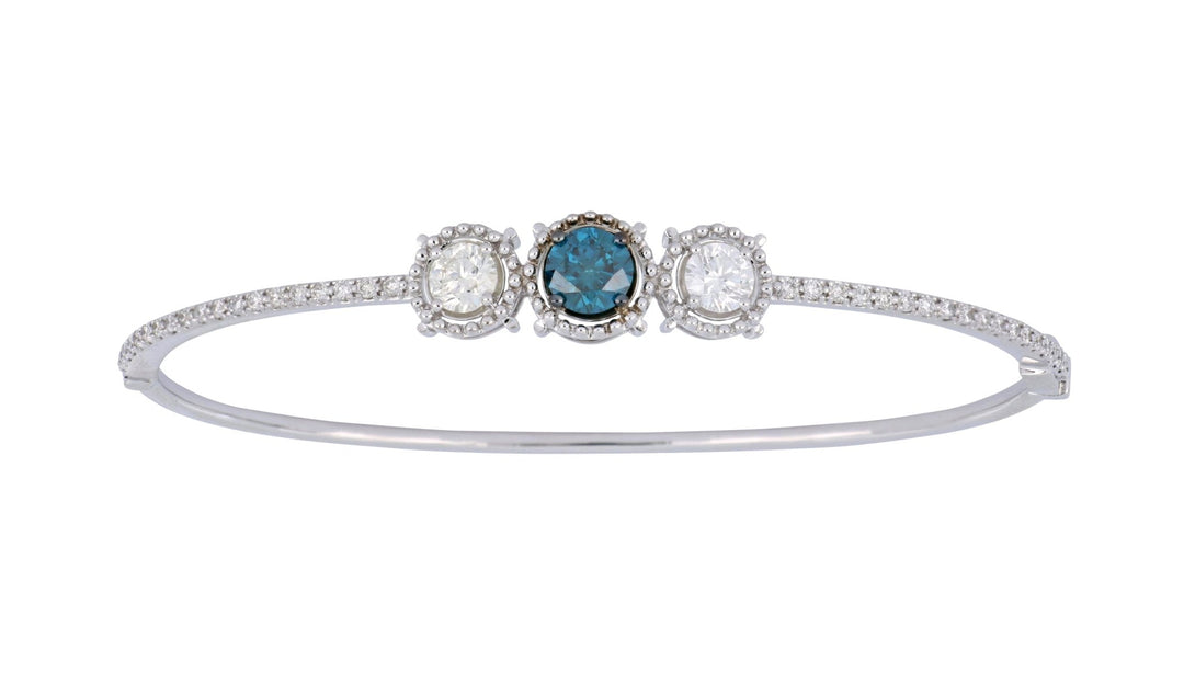 Blue Diamond Bangle (Blue Diamond 0.65 cts. White Diamond 1.47 cts.) Not Net