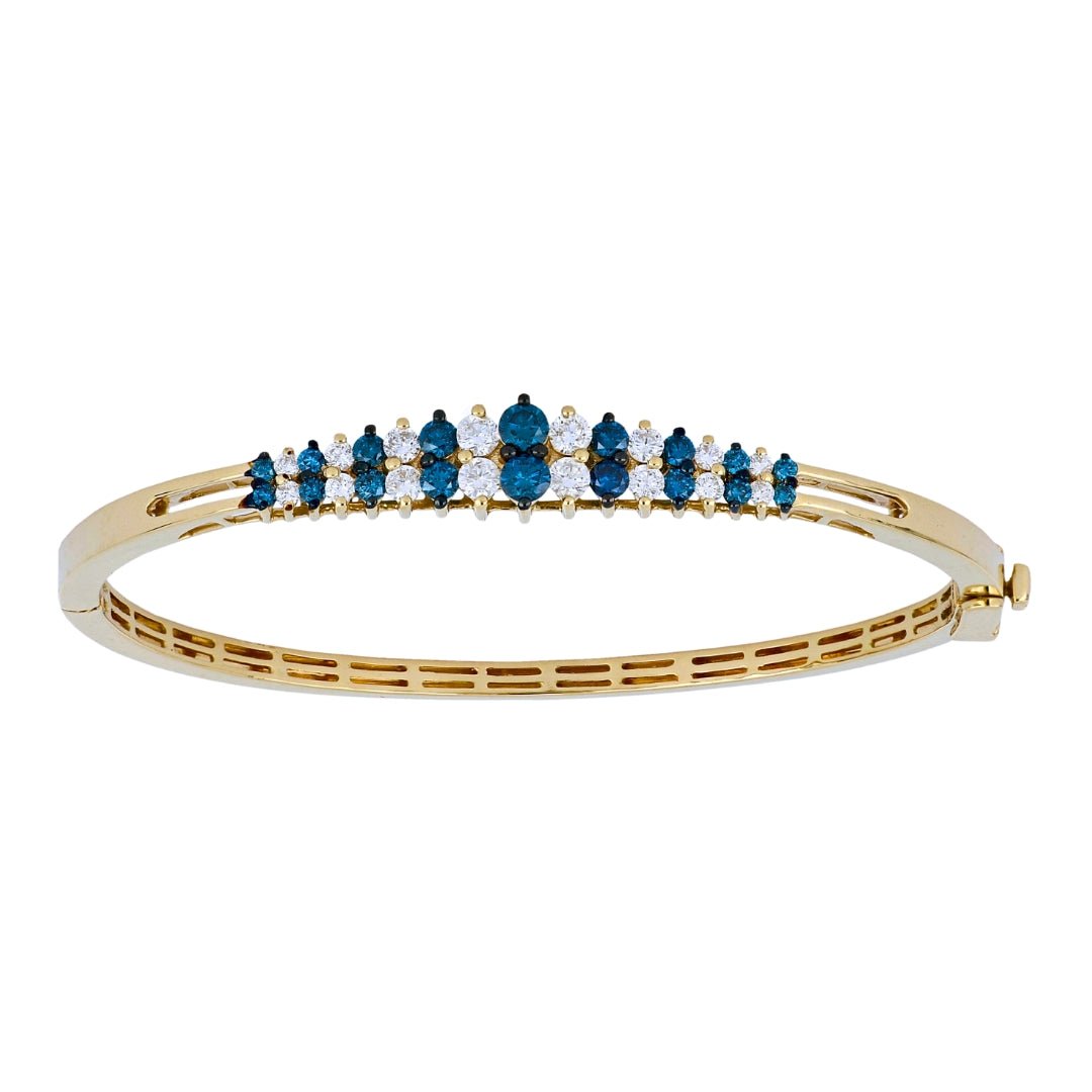 Blue Diamond Bangle (Blue Diamond 0.98 cts. White Diamond 0.79 cts.) Not Net