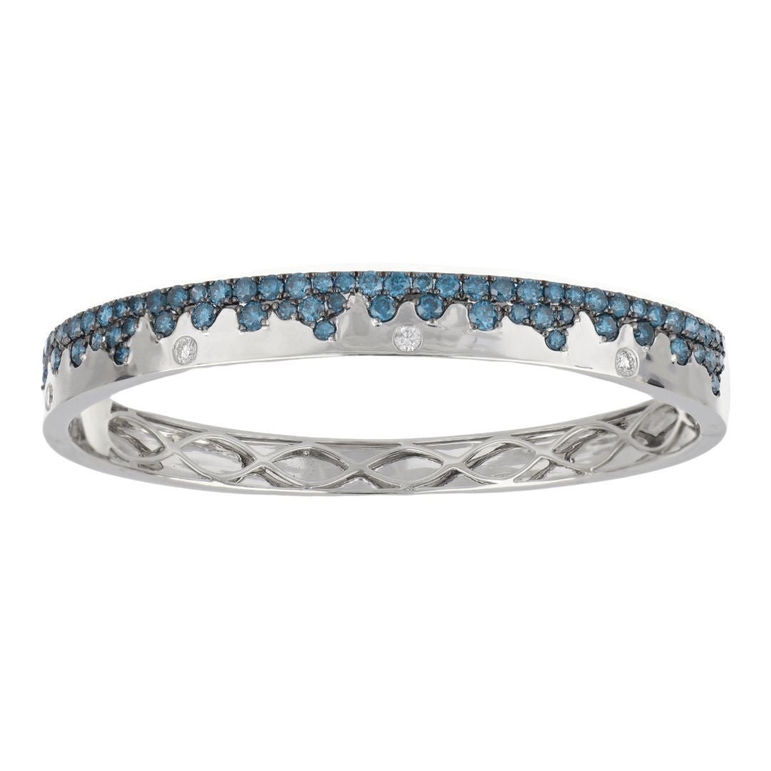 Blue Diamond Bangle (Blue Diamond 2.8 cts. White Diamond 0.21 cts.) Not Net
