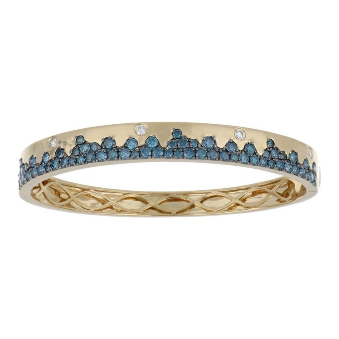 Buy Blue Diamond Bangle (Blue Diamond 2.8 cts. White Diamond 0.21 cts.) at Kay's Fine Jewelry