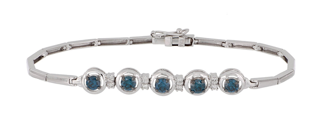 Buy Blue Diamond Bracelet (Blue Diamond 1.15 cts. White Diamond 0.1 cts.) at Kay&
