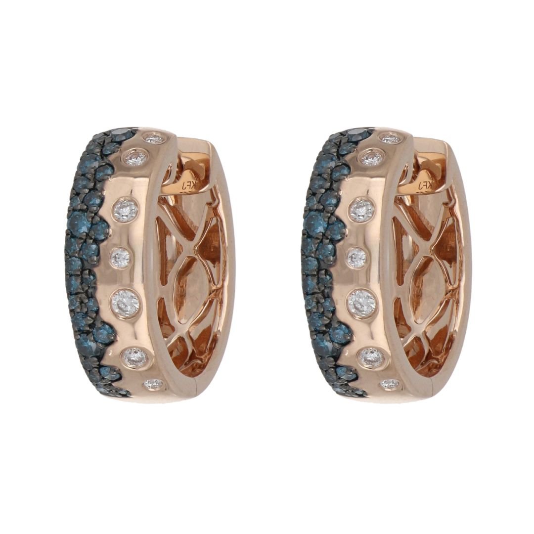 Buy Blue Diamond Earrings (Blue Diamond 0.37 cts. White Diamond 0.12 cts.) at Kay's Fine Jewelry