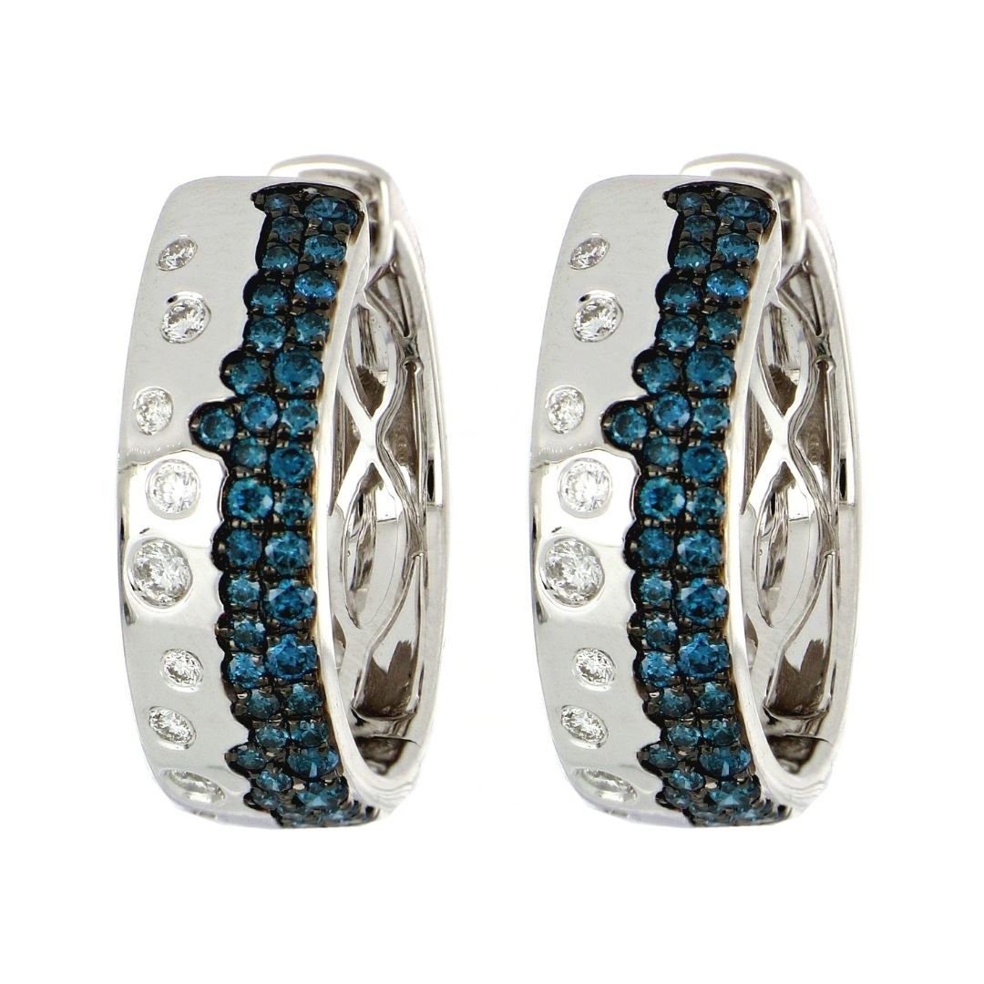 Buy Blue Diamond Earrings (Blue Diamond 0.63 cts. White Diamond 0.19 cts.) at Kay's Fine Jewelry
