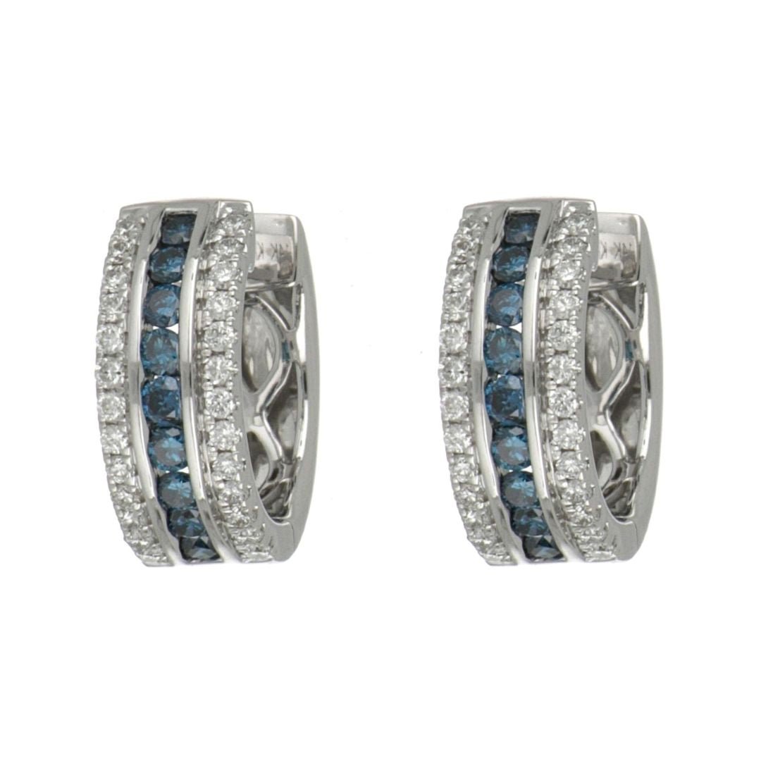 Blue Diamond Earrings (Blue Diamond 0.83 cts.) Not Net