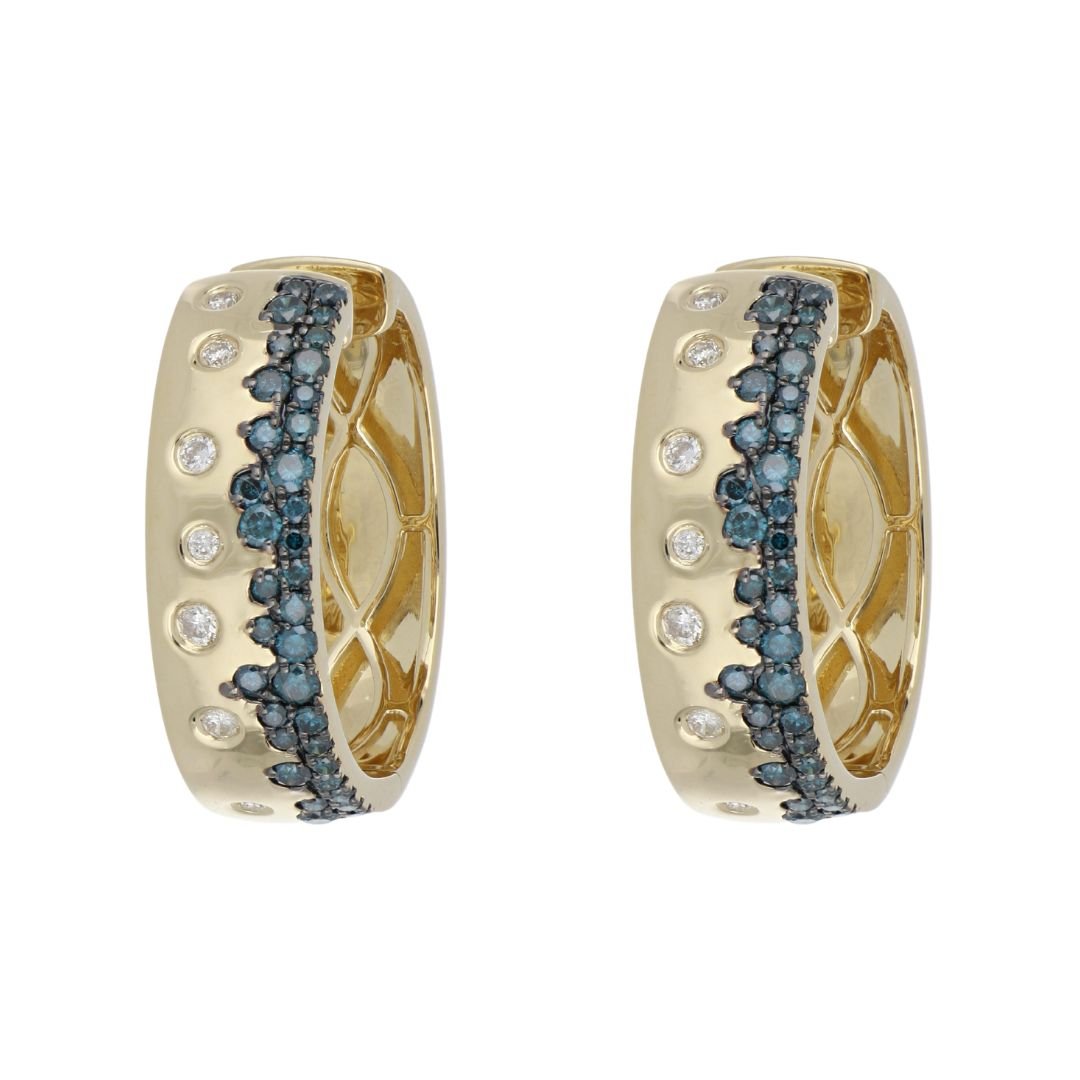 Buy Blue Diamond Earrings (Blue Diamond 0.85 cts. White Diamond 0.23 cts.) at Kay's Fine Jewelry