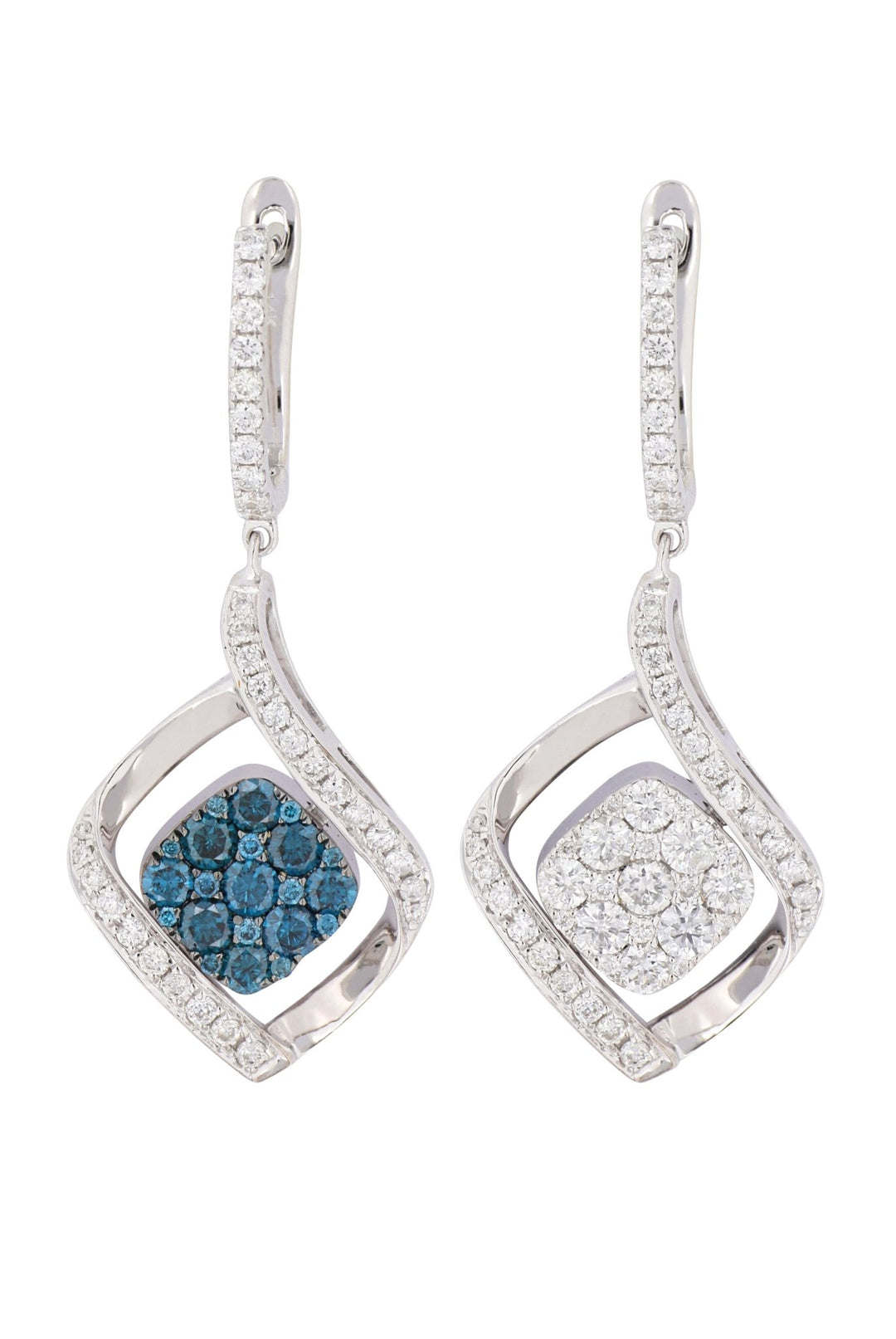Buy Blue Diamond Earrings (Blue Diamond 0.95 cts. White Diamond 1.37 cts.) at Kay's Fine Jewelry