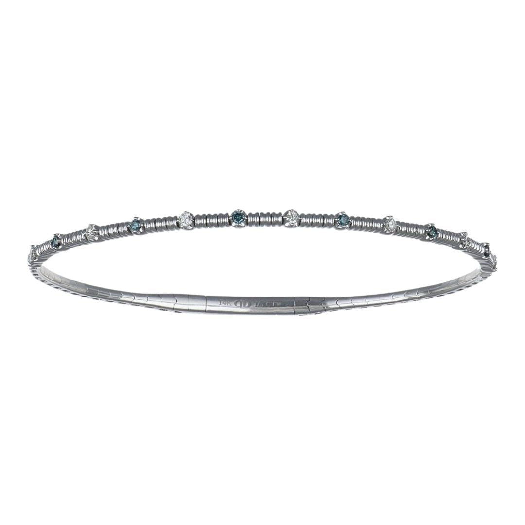 Buy Blue Diamond Flexi Bangle (Blue Diamond 0.08 cts. White Diamond 0.1 cts.) at Kay's Fine Jewelry
