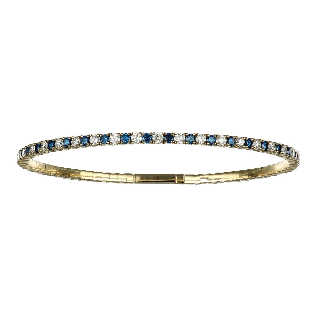 Buy Blue Diamond Flexi Bangle (Blue Diamond 1.61 cts. White Diamond 1.82 cts.) at Kay's Fine Jewelry