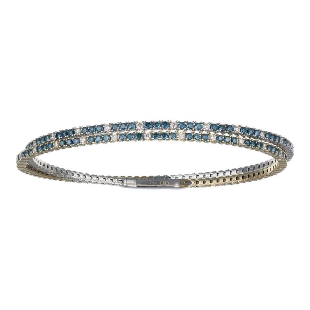 Buy Blue Diamond Flexi Bangle (Blue Diamond 2.48 cts. White Diamond 0.69 cts.) at Kay's Fine Jewelry