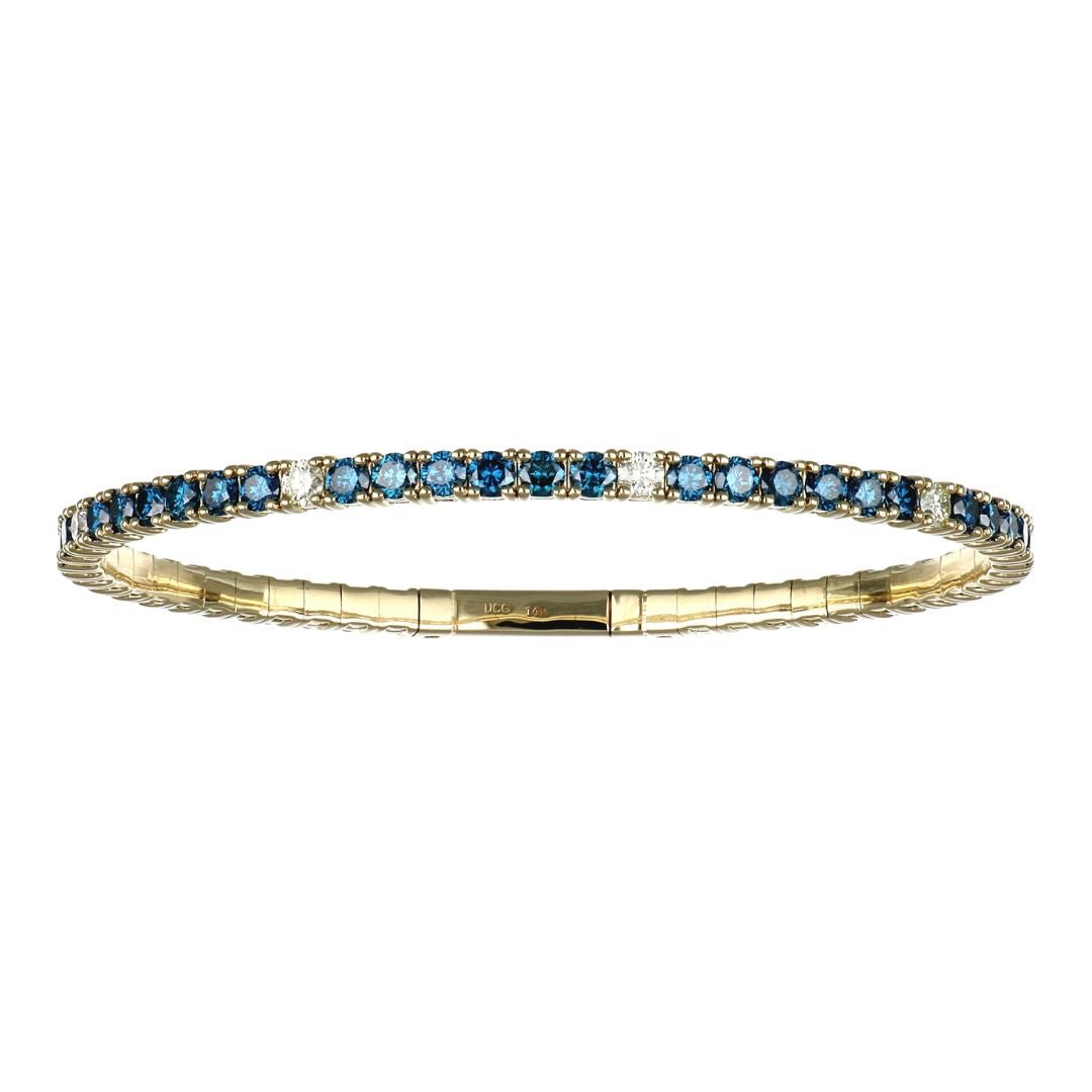 Buy Blue Diamond Flexi Bangle (Blue Diamond 4.57 cts. White Diamond 0.79 cts.) at Kay's Fine Jewelry