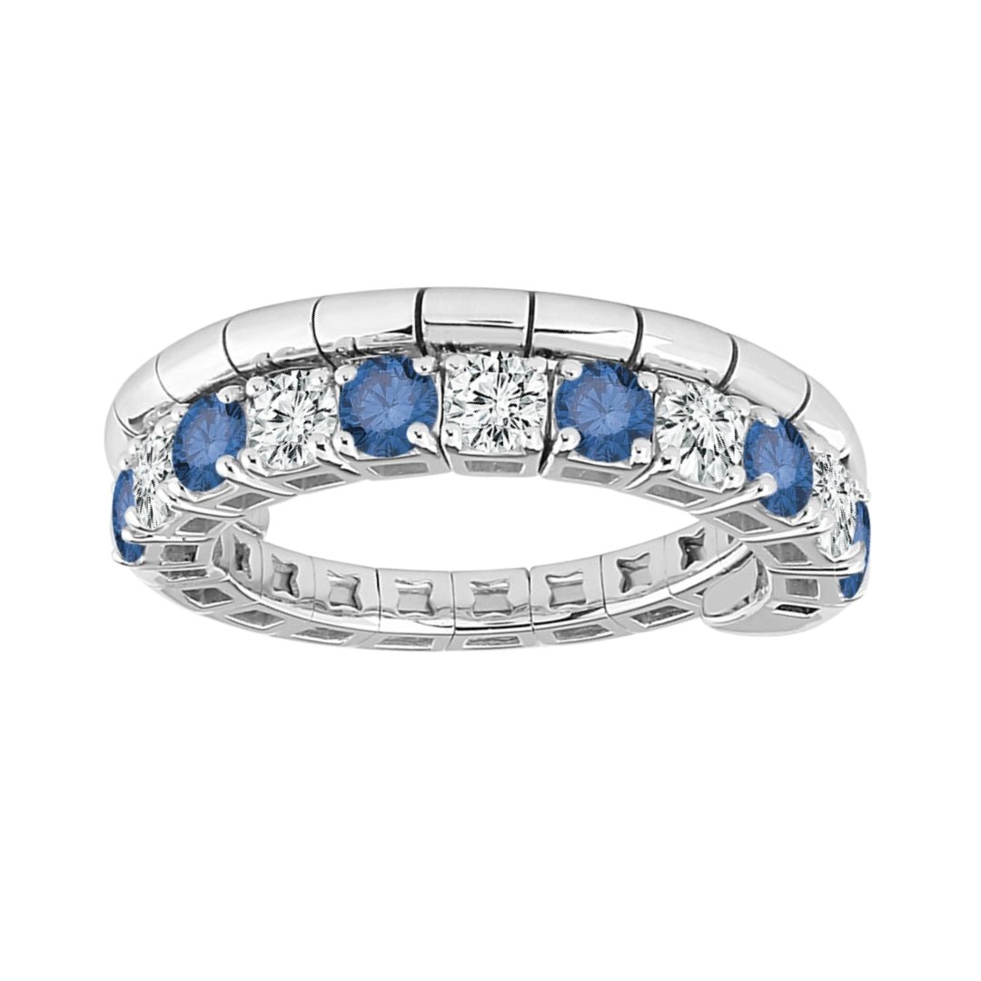 Blue Diamond Flexi Ring (Blue Diamond 0.56 cts. White Diamond 0.46 cts.) Not Net