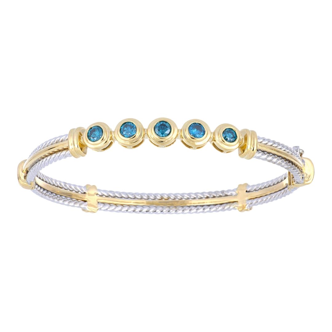 Blue Diamond Ladies Bangle (Blue Diamond 0.94 cts.) Not Net