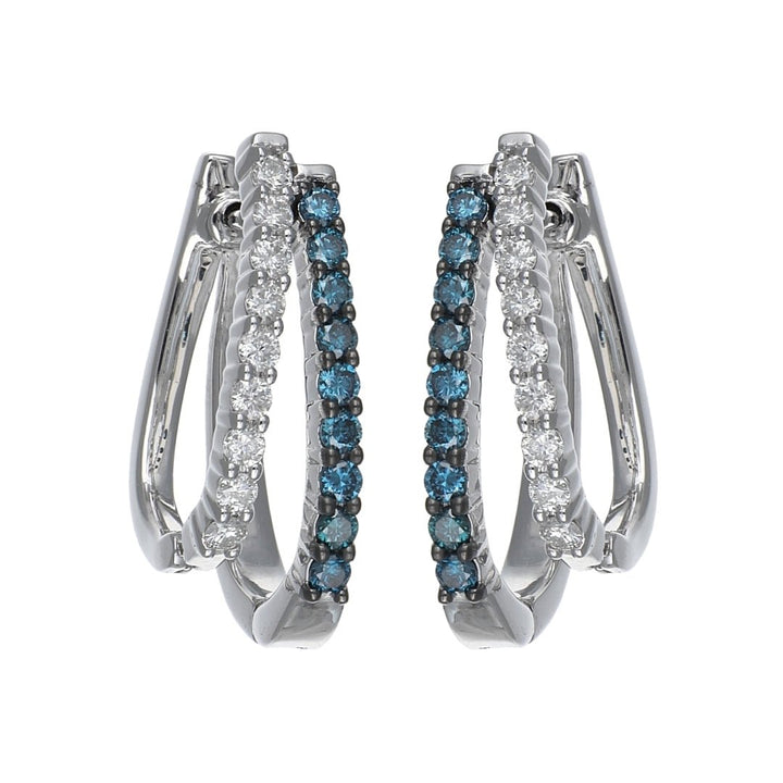 Buy Blue Diamond Ladies Earrings (Diamond 0.5 cts. White Diamond 0.48 cts.) at Kay&