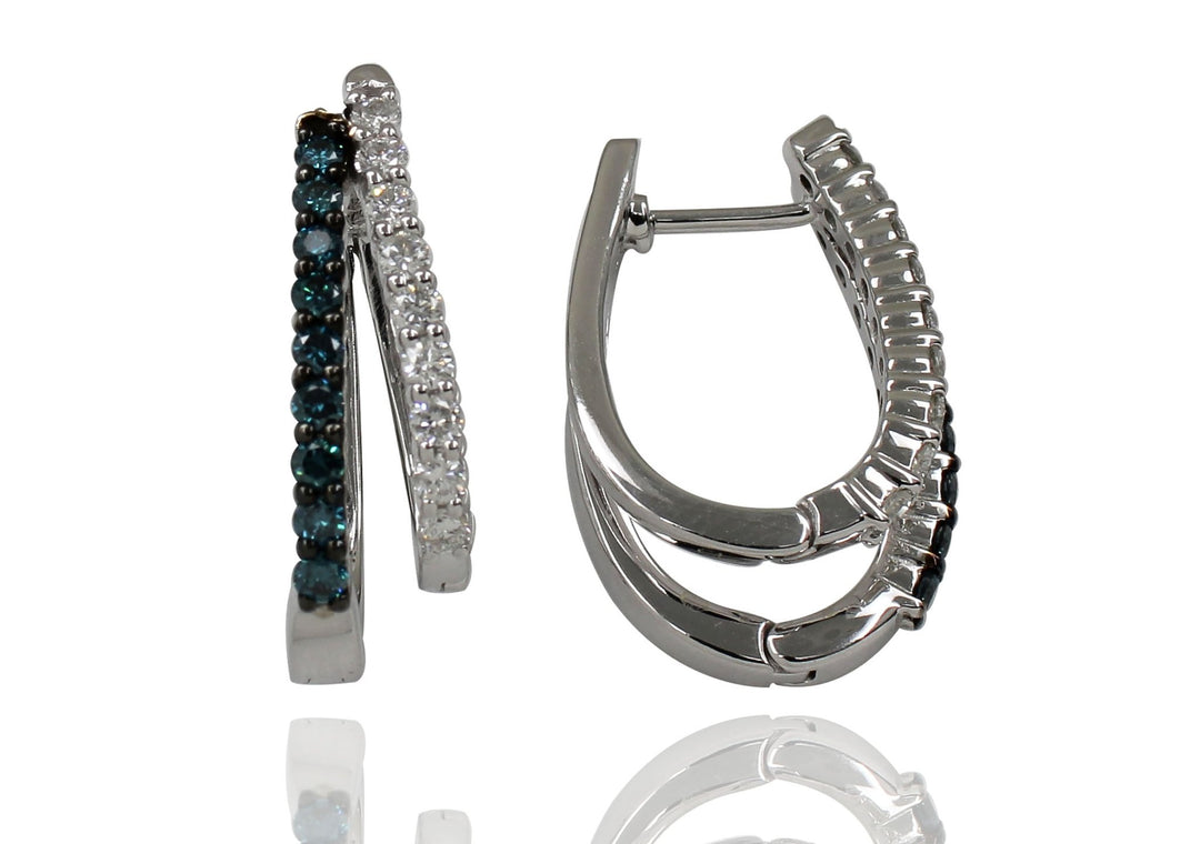 Buy Blue Diamond Ladies Earrings (Diamond 0.5 cts. White Diamond 0.48 cts.) at Kay's Fine Jewelry