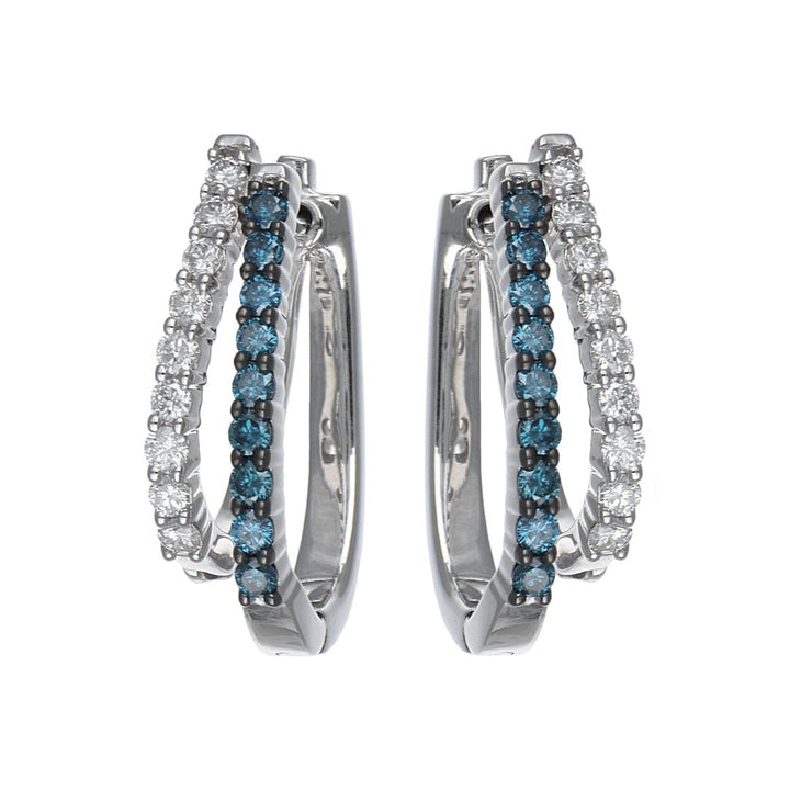 Buy Blue Diamond Ladies Earrings (Diamond 0.5 cts. White Diamond 0.48 cts.) at Kay&