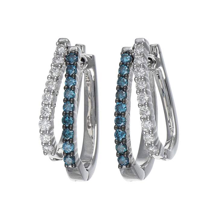 Buy Blue Diamond Ladies Earrings (Diamond 0.5 cts. White Diamond 0.48 cts.) at Kay&