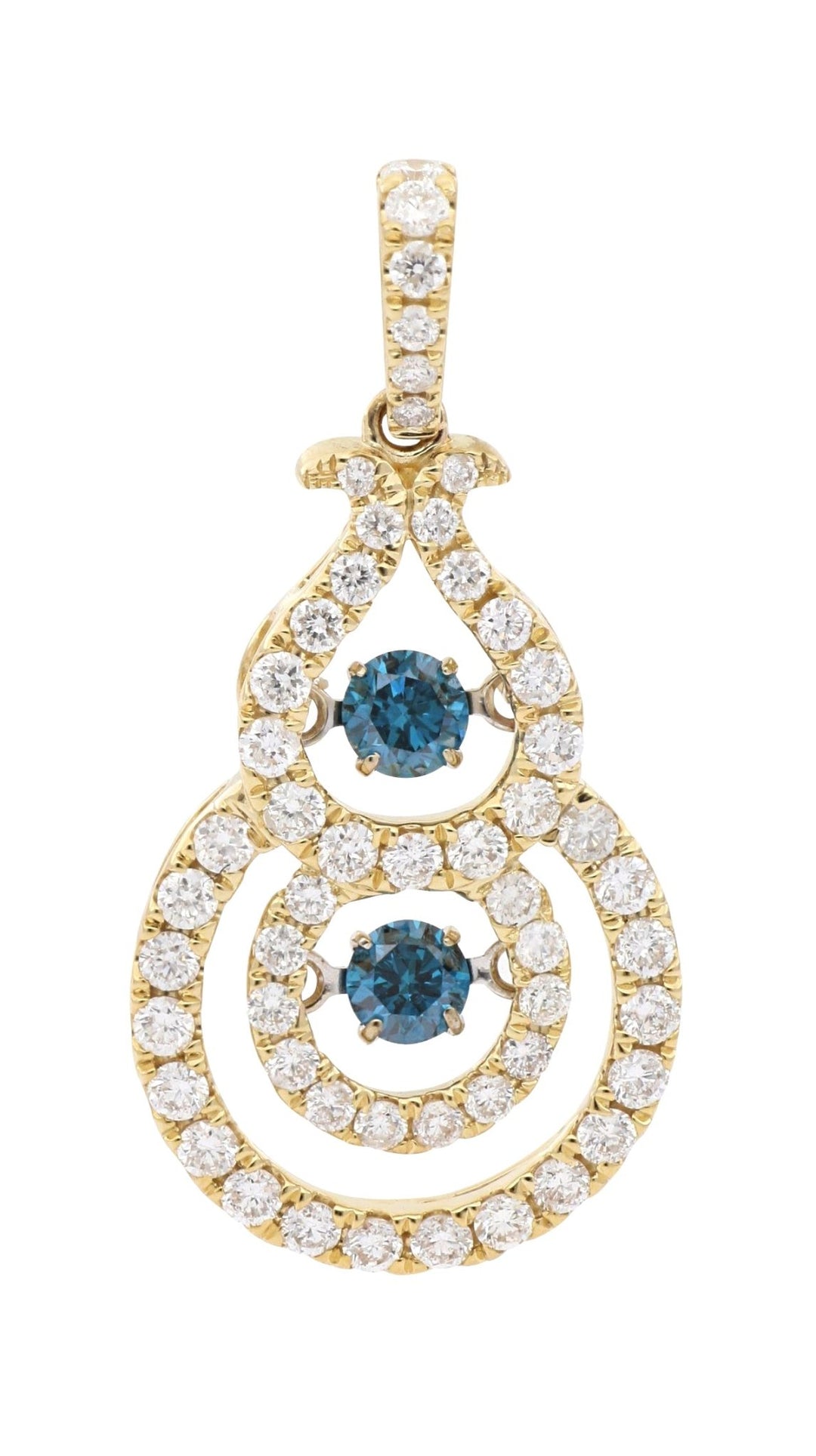Buy Blue Diamond Ladies Pendant (Blue Diamond 0.22 cts. Round White Diamond 0.59 cts.) at Kay's Fine Jewelry