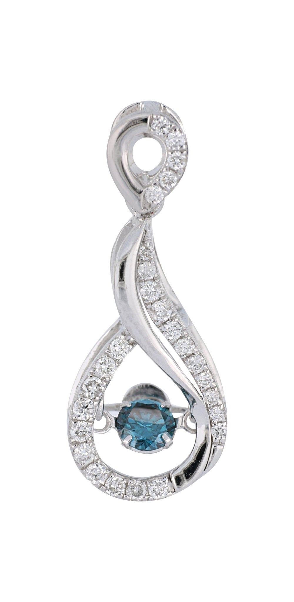 Blue Diamond Ladies Pendant (Blue Diamond 0.22 cts. White Diamond 0.21 cts.) Not Net