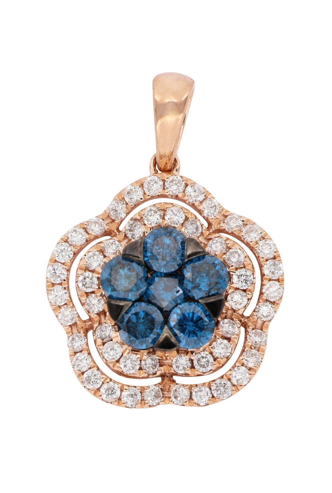 Blue Diamond Ladies Pendant (Blue Diamond 0.54 cts. White Diamond 0.38 cts.) Not Net
