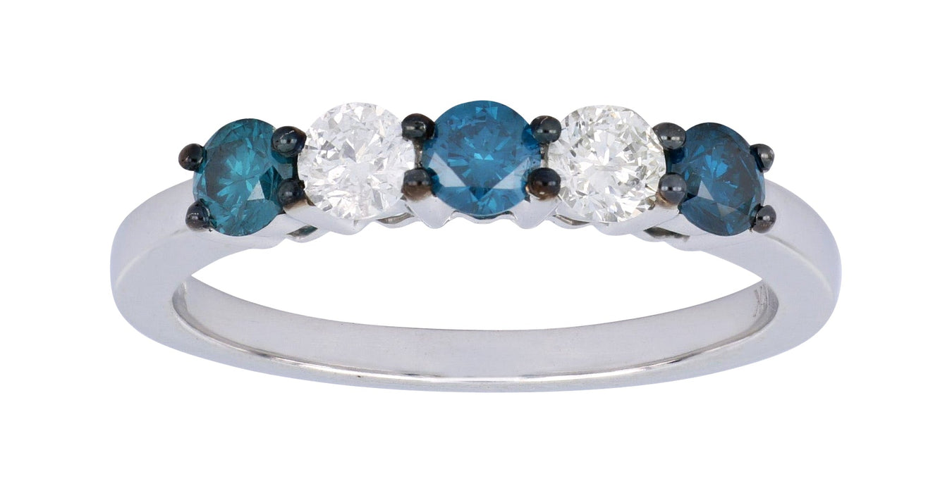 Blue Diamond Ladies Ring (Blue Diamond 0.44 cts. White Diamond 0.33 cts.) Not Net