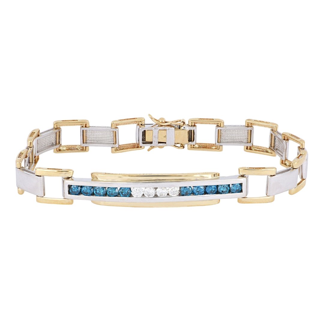 Buy Blue Diamond Men's Bracelet (Blue Diamond 1.35 cts. White Diamond 0.45 cts.) at Kay's Fine Jewelry