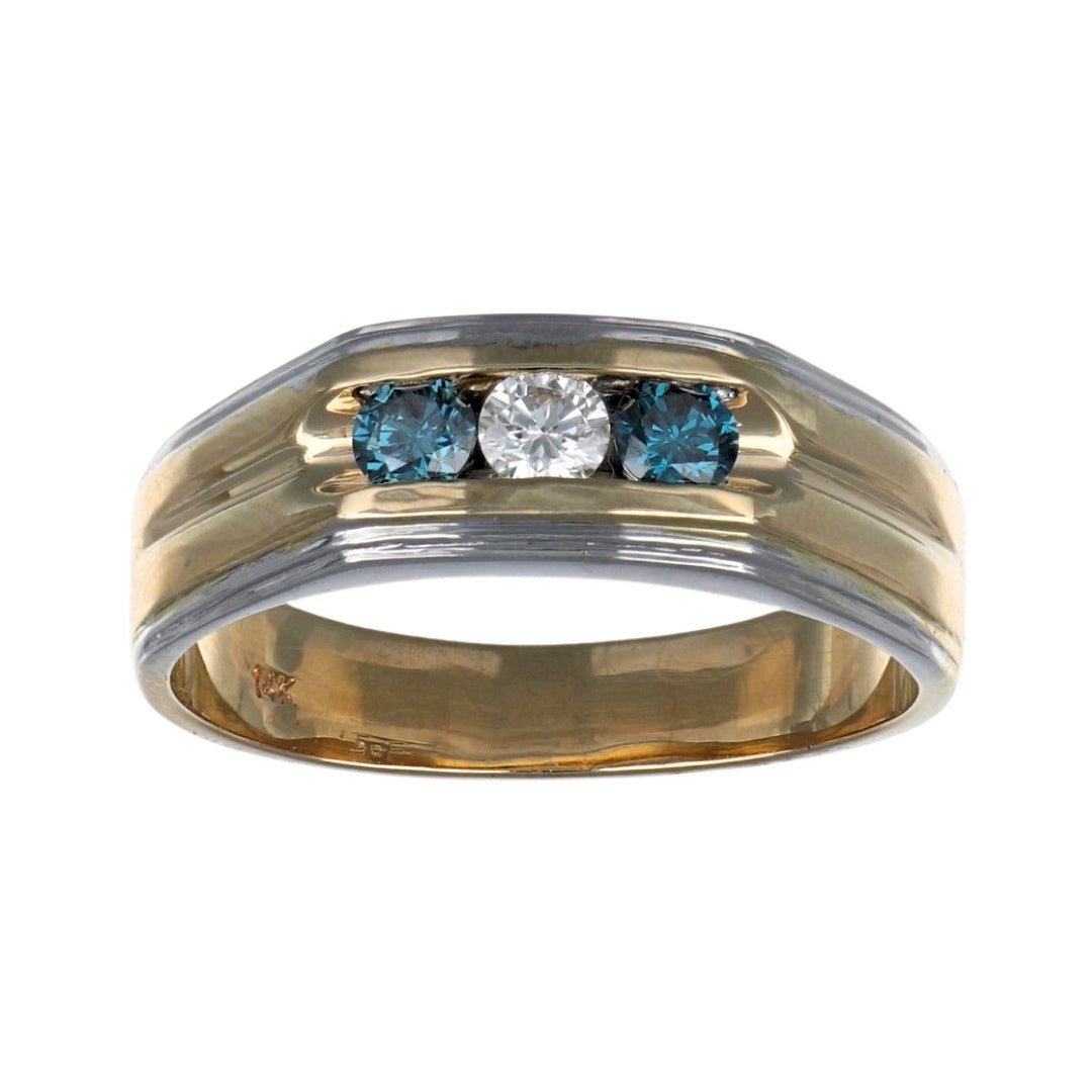 Buy Blue Diamond Men's Ring (Blue Diamond 0.32 cts. White Diamond 0.17 cts.) at Kay's Fine Jewelry