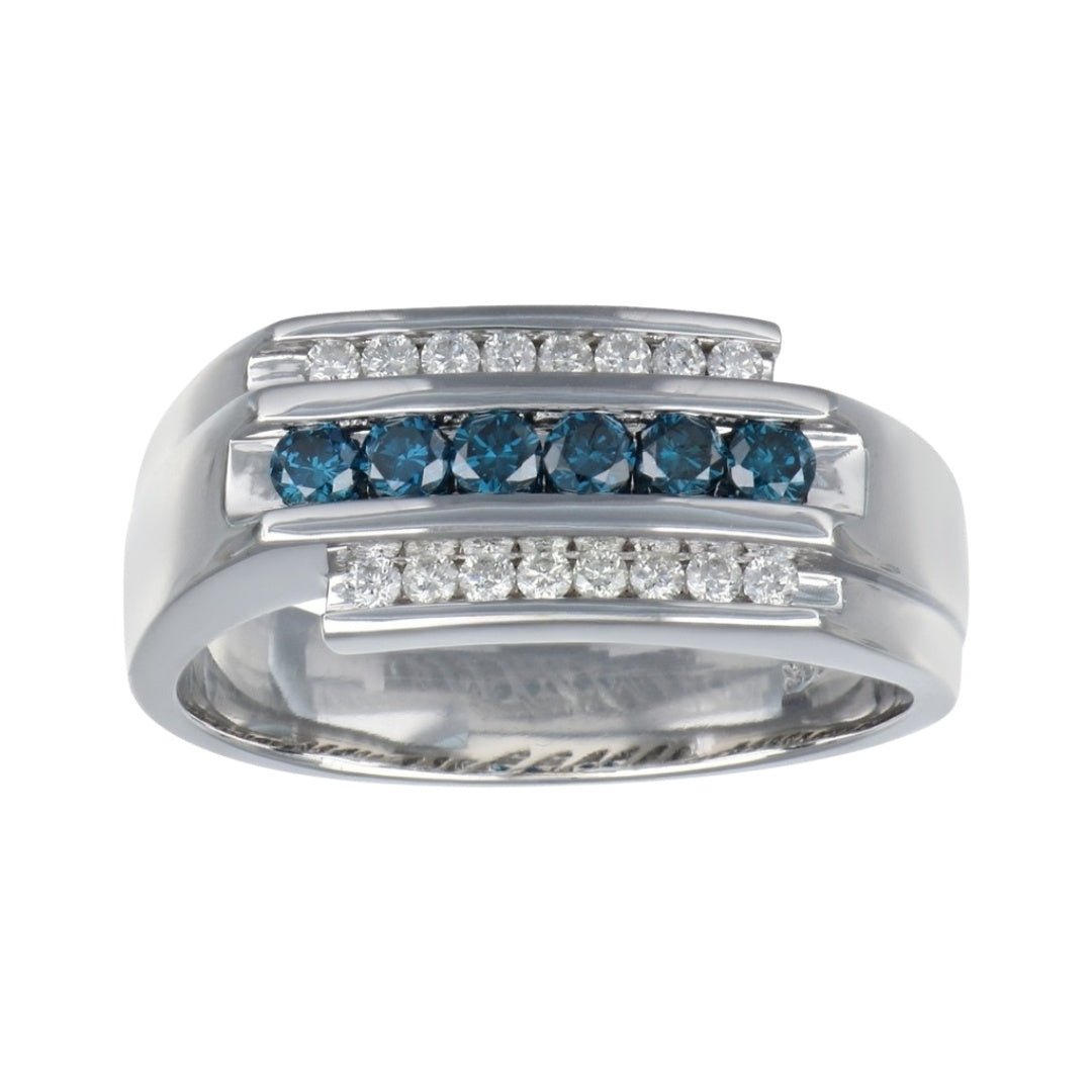 Buy Blue Diamond Men's Ring (Blue Diamond 0.37 cts. White Diamond 0.24 cts.) at Kay's Fine Jewelry