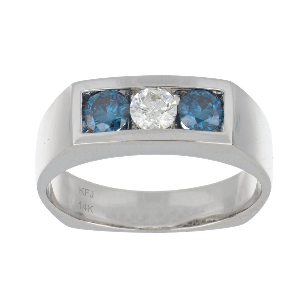 Buy Blue Diamond Men's Ring (Blue Diamond 0.61 cts. White Diamond 0.32 cts.) at Kay's Fine Jewelry