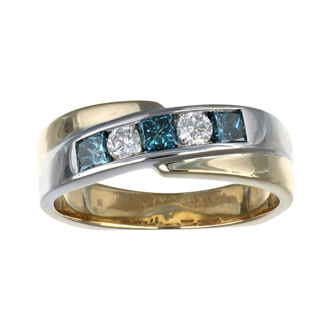 Buy Blue Diamond Men's Ring (Blue Diamond 0.71 cts. White Diamond 0.25 cts.) at Kay's Fine Jewelry