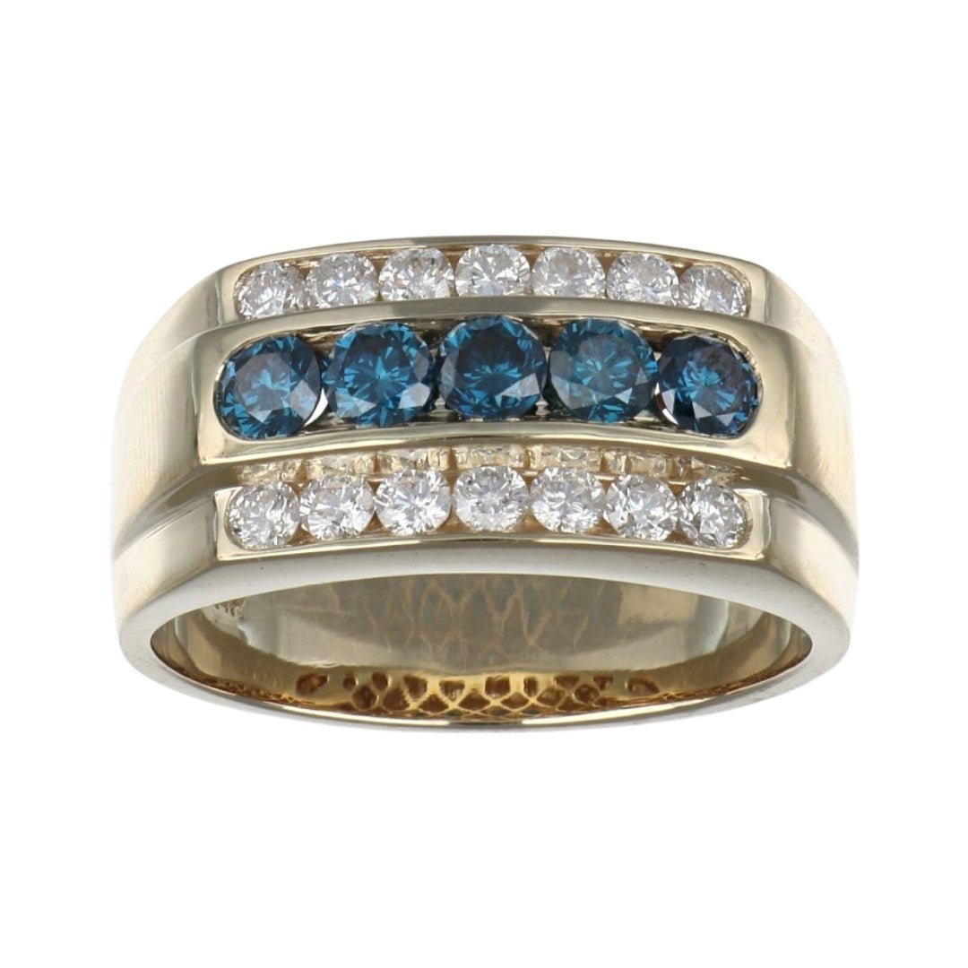 Buy Blue Diamond Men's Ring (Blue Diamond 0.84 cts. White Diamond 0.7 cts.) at Kay's Fine Jewelry