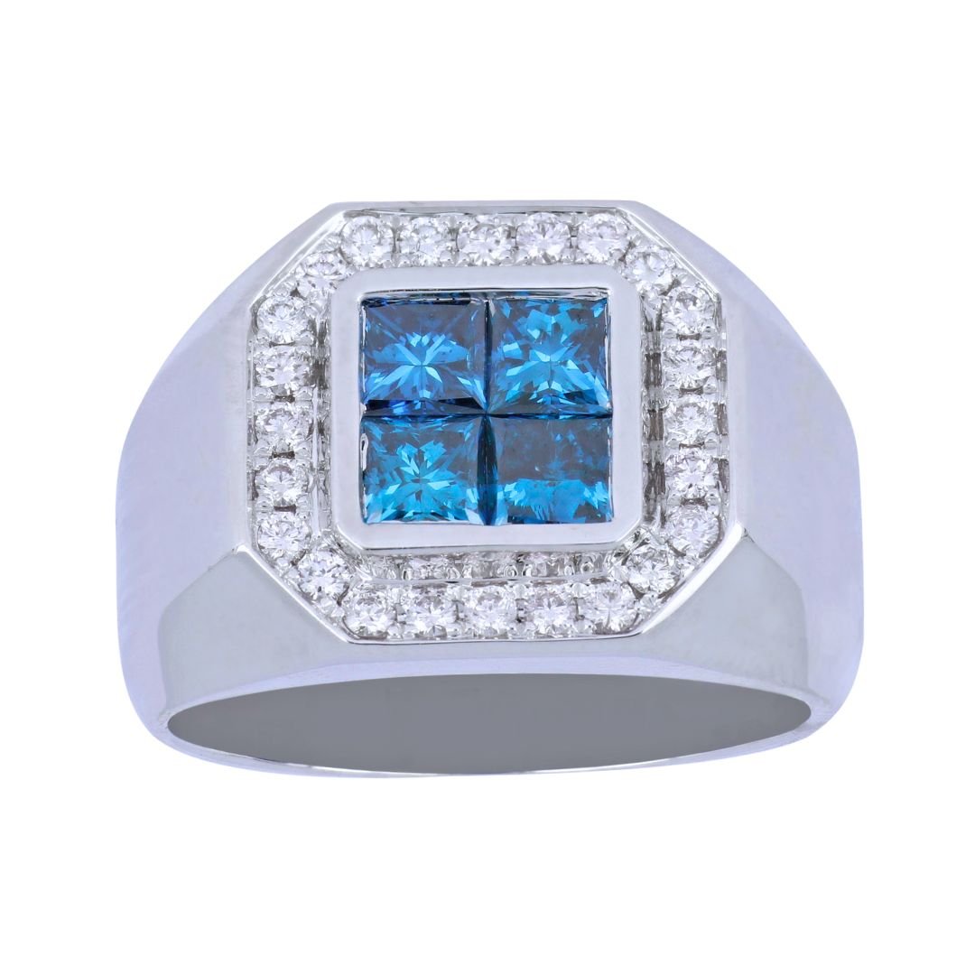 Buy Blue Diamond Men's Ring (Blue Diamond 2.11 cts. White Diamond Included cts.) at Kay's Fine Jewelry