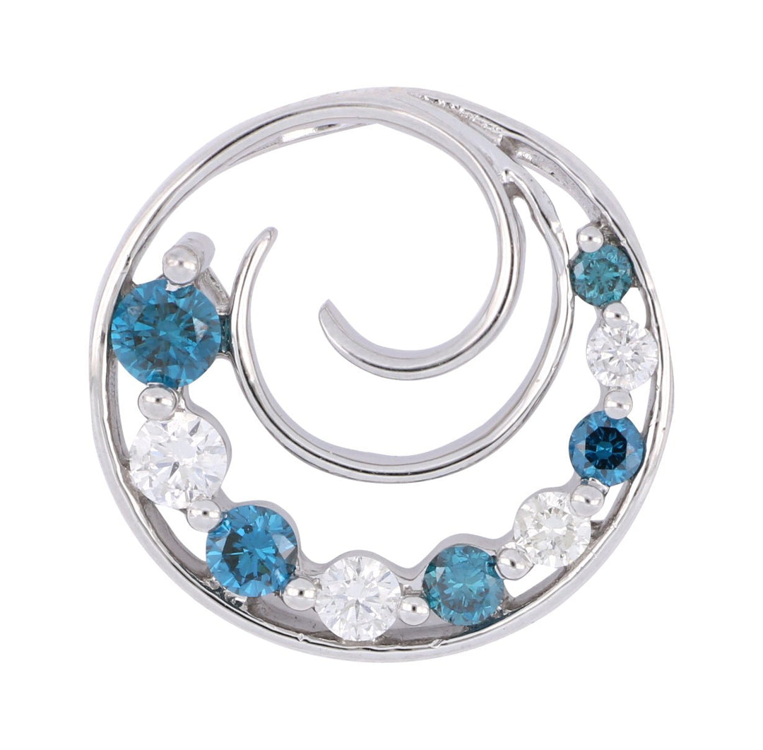 Blue Diamond Pendant (Blue Diamond 0.32 cts. White Diamond 0.22 cts.) Not Net