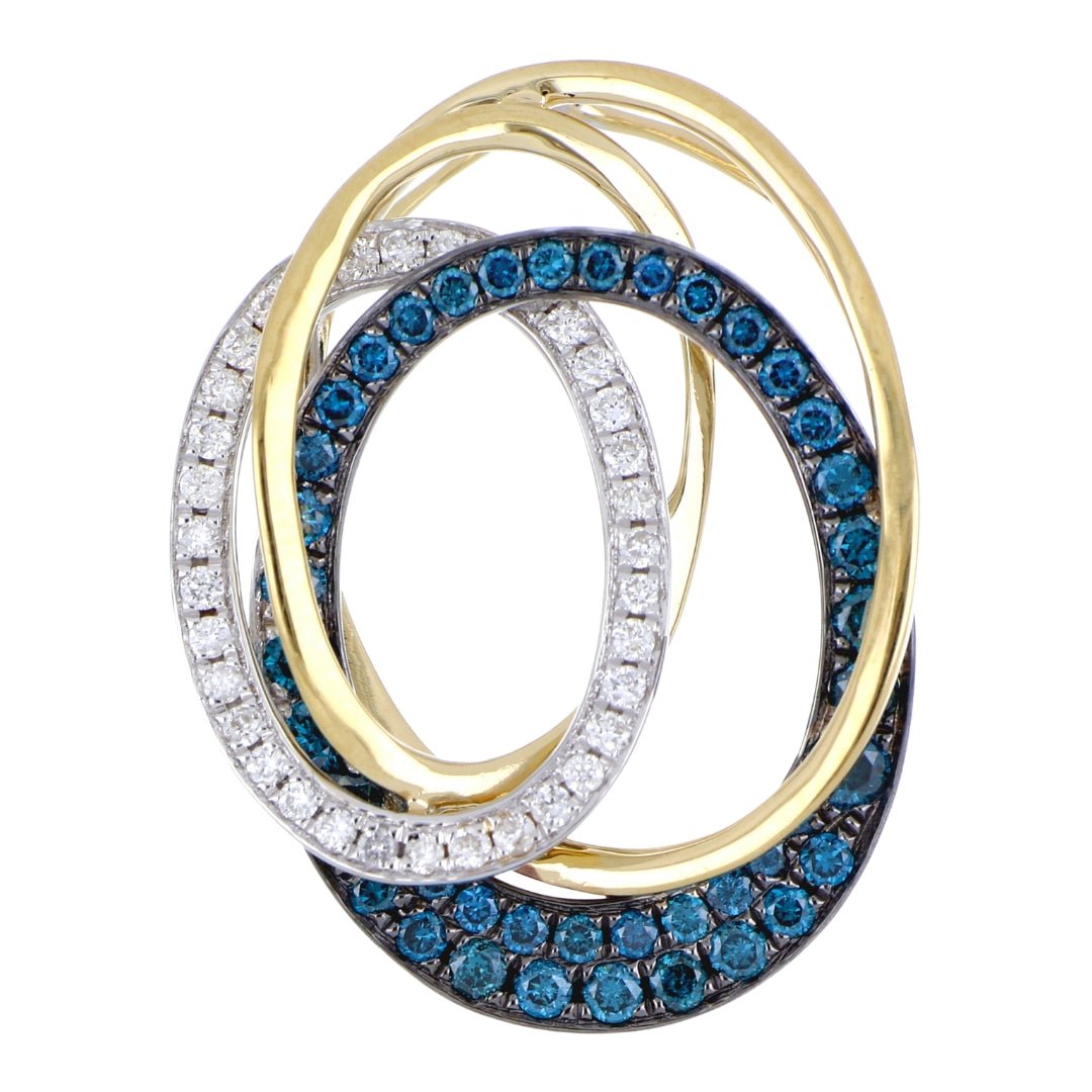 Blue Diamond Pendant (Blue Diamond 0.38 cts. White Diamond 0.13 cts.) Not Net
