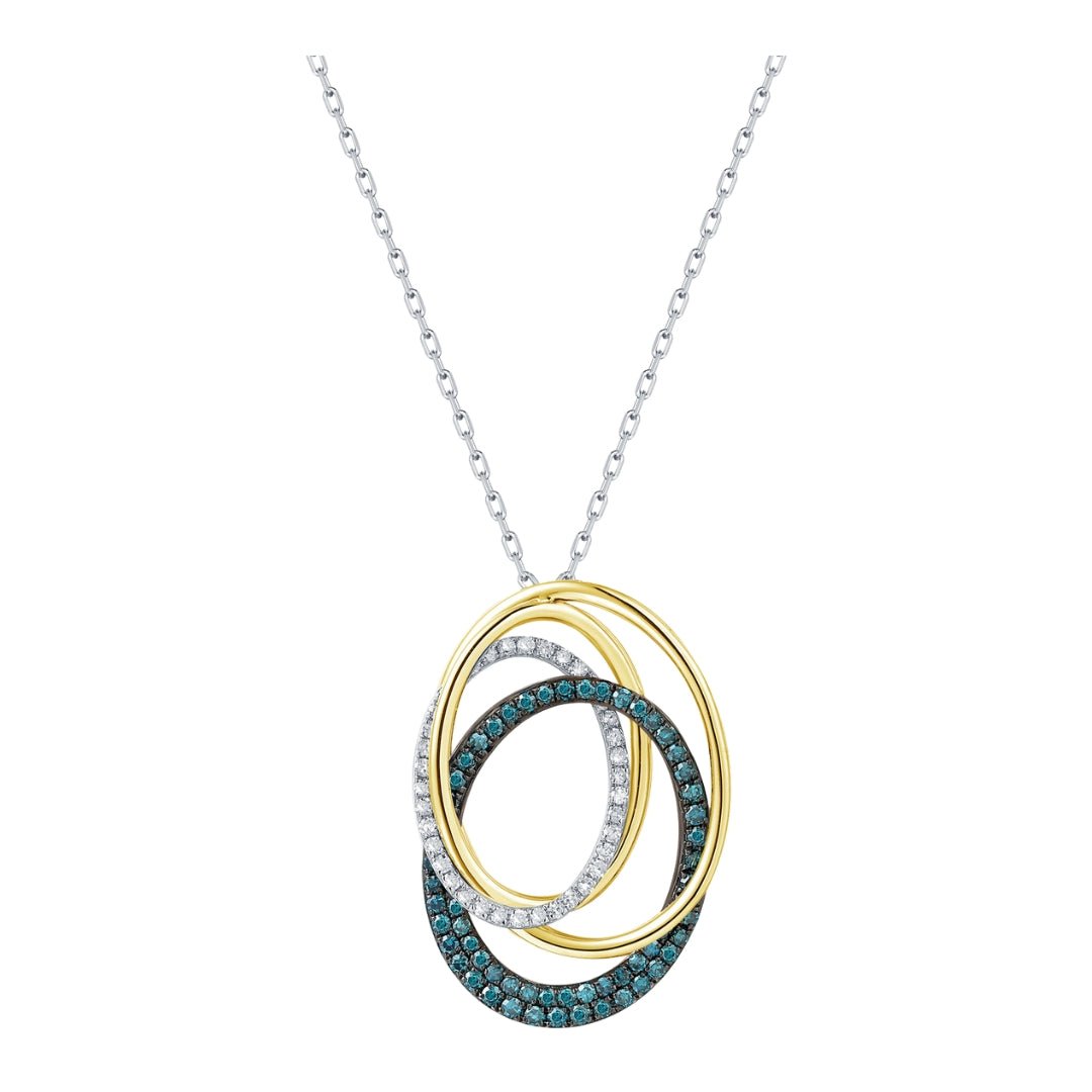 Blue Diamond Pendant (Blue Diamond 0.41 cts. White Diamond 0.2 cts.) Not Net