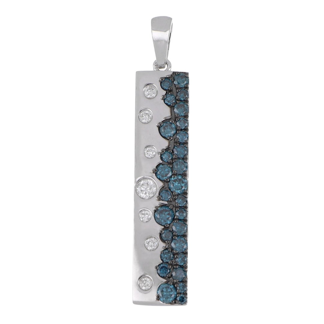 Blue Diamond Pendant (Blue Diamond 0.62 cts. White Diamond 0.14 cts.) Not Net