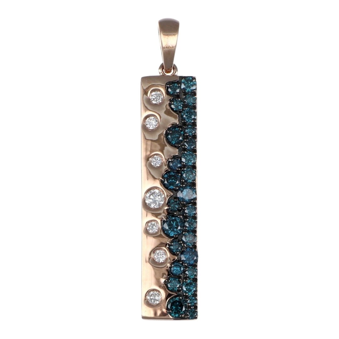 Blue Diamond Pendant (Blue Diamond 0.63 cts. White Diamond 0.15 cts.) Not Net